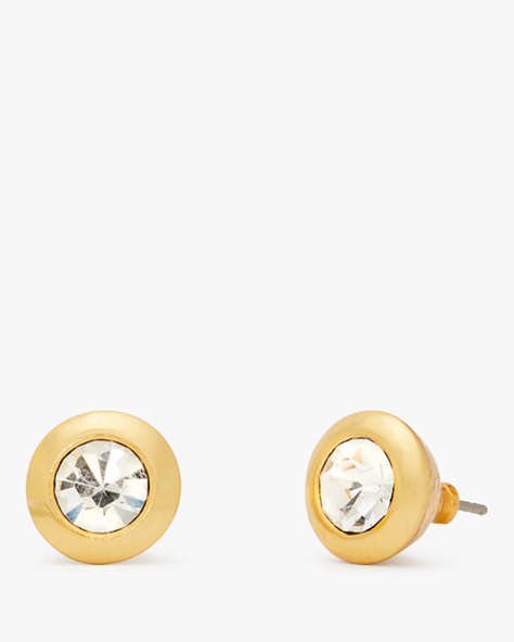 Kate Spade,On The Dot Studs,Clear/Gold