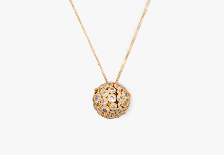Kate Spade,On The Dot Pendant,Clear/Gold image number 0