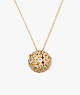 Kate Spade,On The Dot Pendant,Clear/Gold