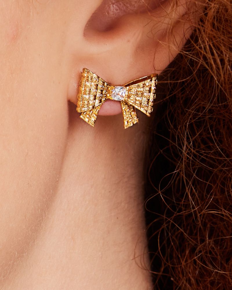 Kate spade bow stud earrings sale