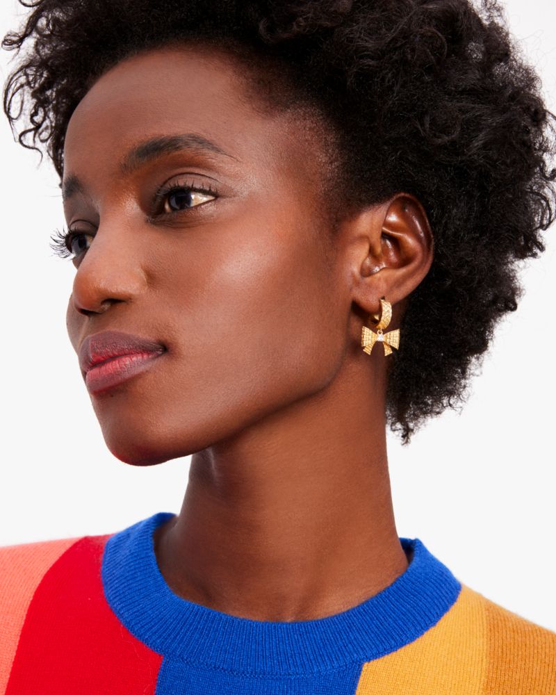 Kate Spade,ラップ イン ア ボウ ドロップ ピアス,ジュエリー,