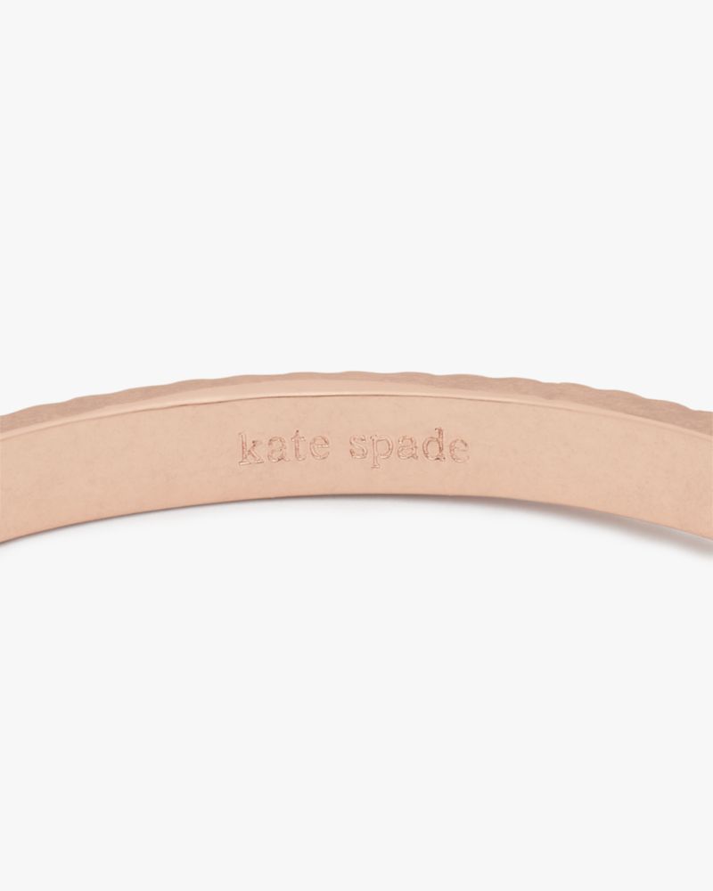 Kate Spade,ラップ イン ア ボウ ヒンジド バングル,ジュエリー,クリア/ローズゴールド