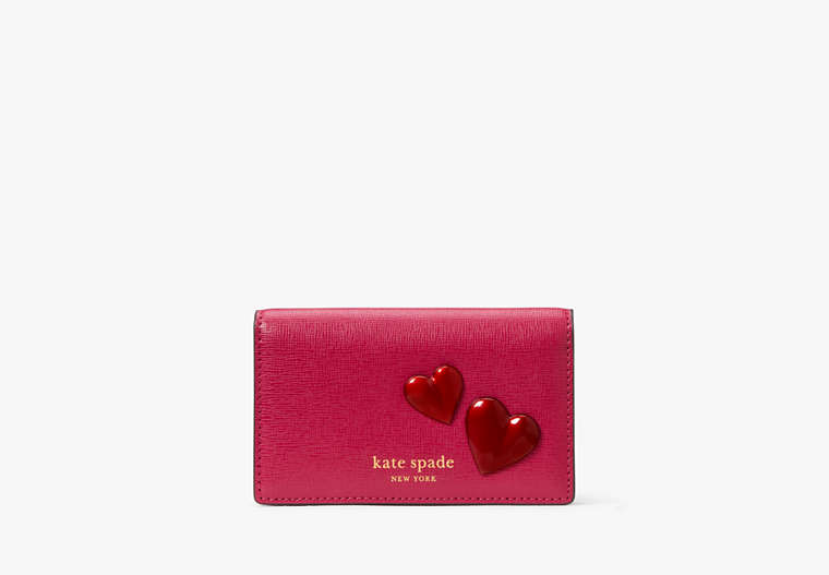 Kate Spade,Pitter Patter Small Bifold Snap Wallet,Red Multi image number 0