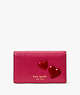 Kate Spade,Pitter Patter Small Bifold Snap Wallet,Red Multi
