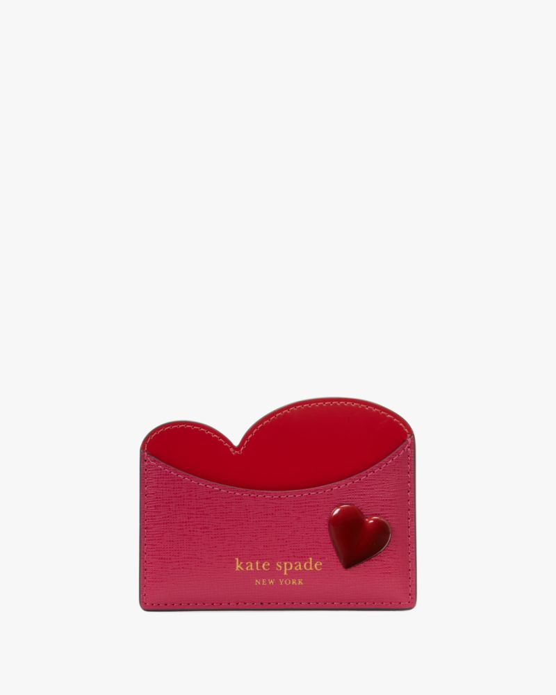 Kate Spade,Pitter Patter Card Holder,Red Multi