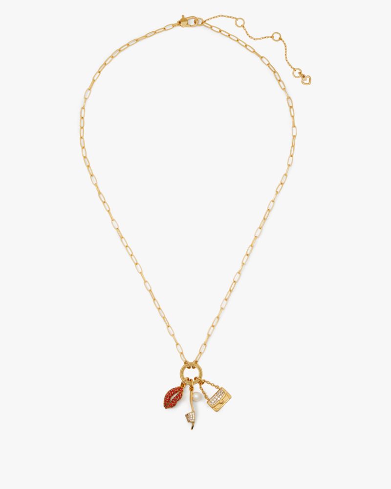 Kate Spade,Hit The Town Cluster Charm Pendant,