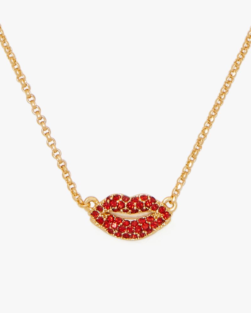 Kate Spade,Hit The Town Lips Mini Pendant,