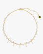 Kate Spade,Shaken Or Stirred Tennis Necklace,Clear/Gold