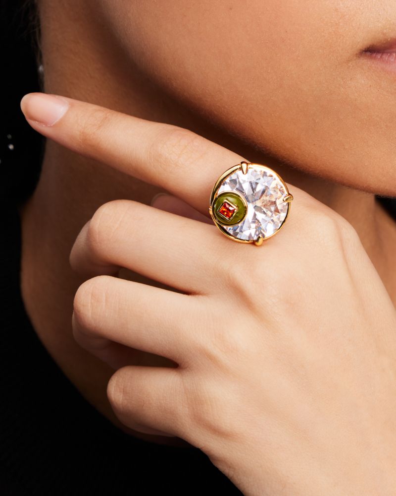 Kate Spade,Shaken Or Stirred Cocktail Ring,