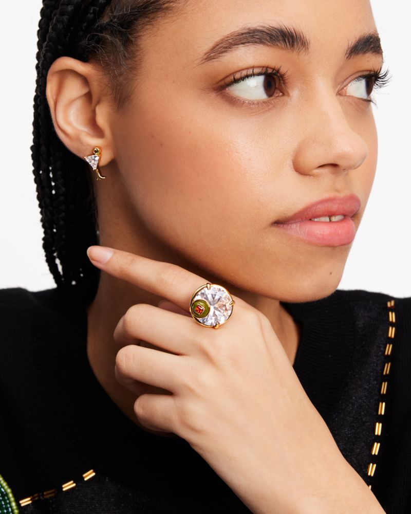 Kate Spade,Shaken Or Stirred Cocktail Ring,