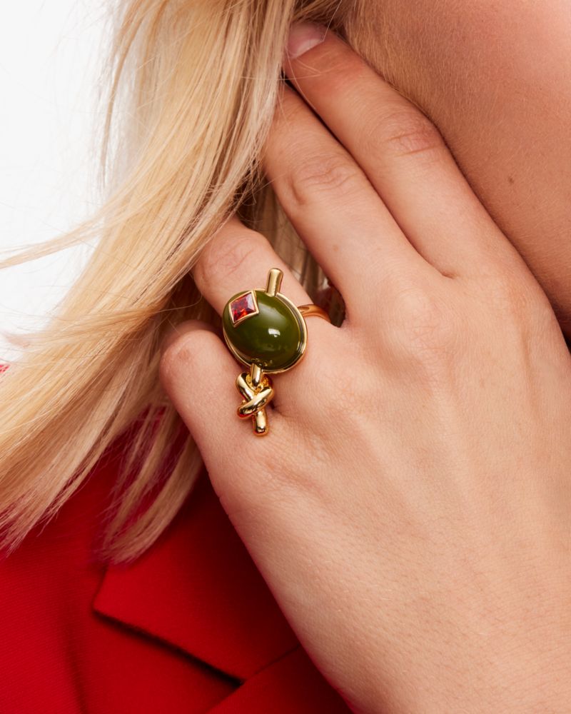 Kate Spade,Shaken Or Stirred Statement Ring,Green Multi