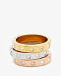 Kate Spade,Set In Stone Ring Set,Clear Multi
