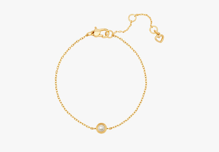 Kate Spade,Set In Stone Solitaire Bracelet,White Gold. image number 0