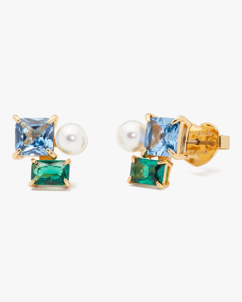 Kate Spade,Victoria Cluster Studs,Blue/Multi