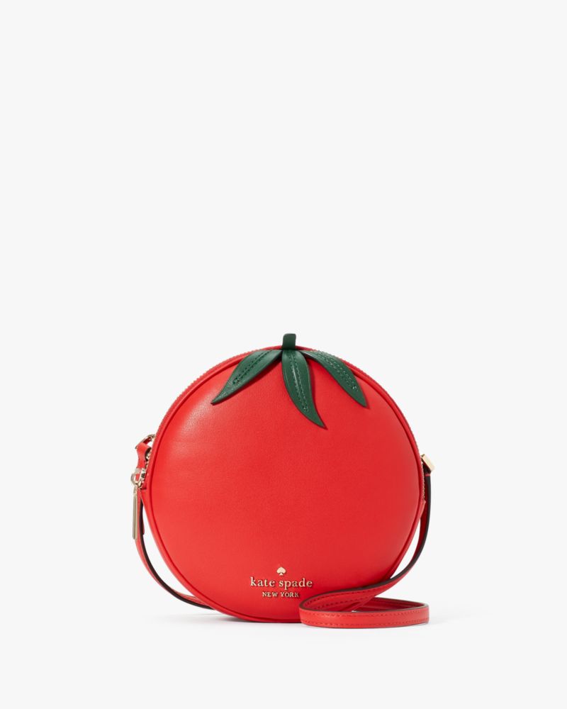 Kate Spade,Double Mangia Tomato Small Crossbody,Red Multi