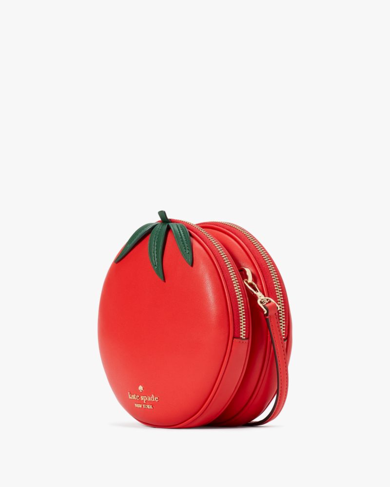 Kate Spade,Double Mangia Tomato Small Crossbody,Red Multi