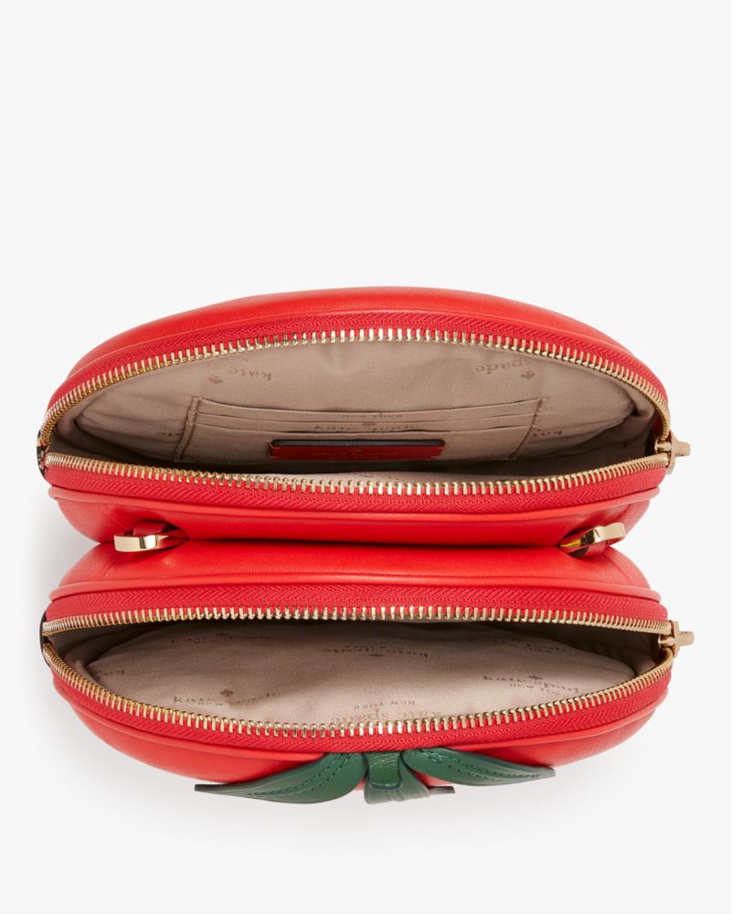 Kate Spade,Double Mangia Tomato Small Crossbody,