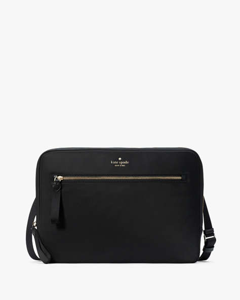 Kate Spade,Chelsea Laptop Sleeve with Strap,Black