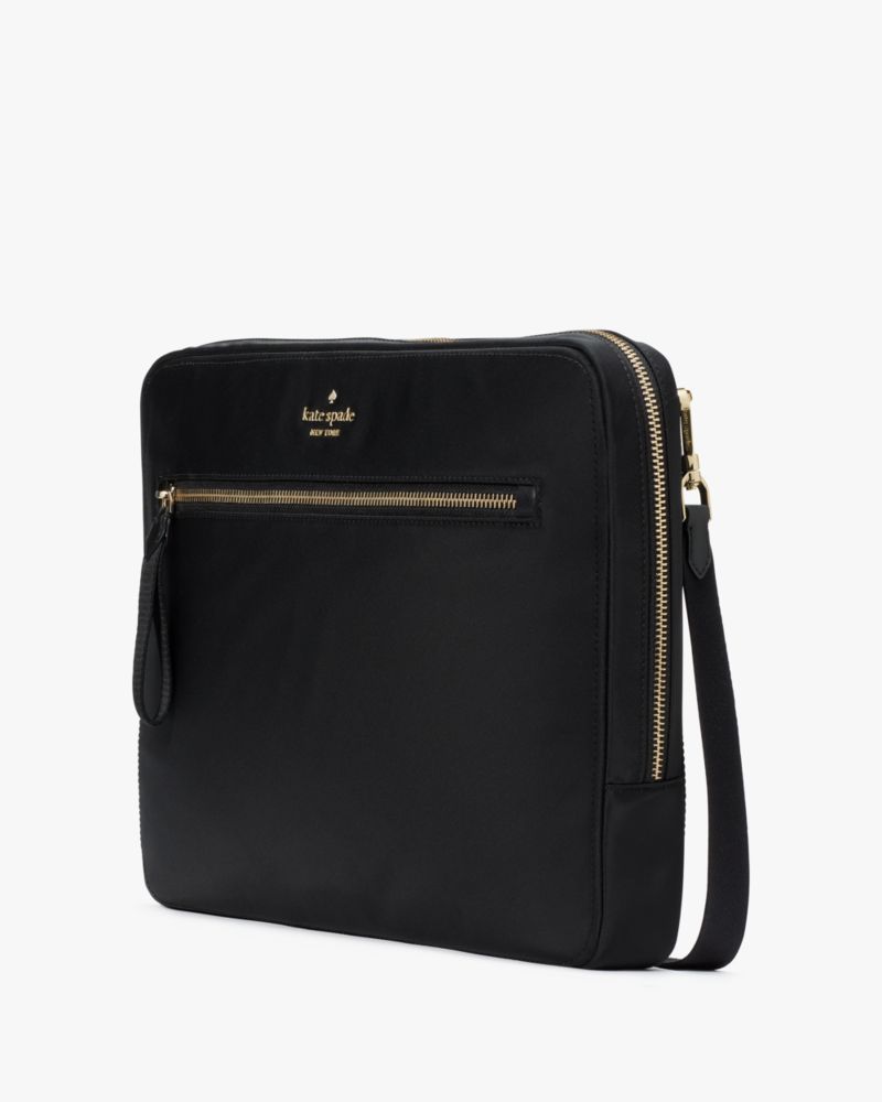 Kate Spade,Chelsea Laptop Sleeve with Strap,Black