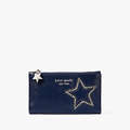Starlight Patent Saffiano Leather Small Slim Bifold Wallet | Kate