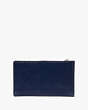 Kate Spade,Starlight Patent Saffiano Leather Small Slim Bifold Wallet,Navy Multi
