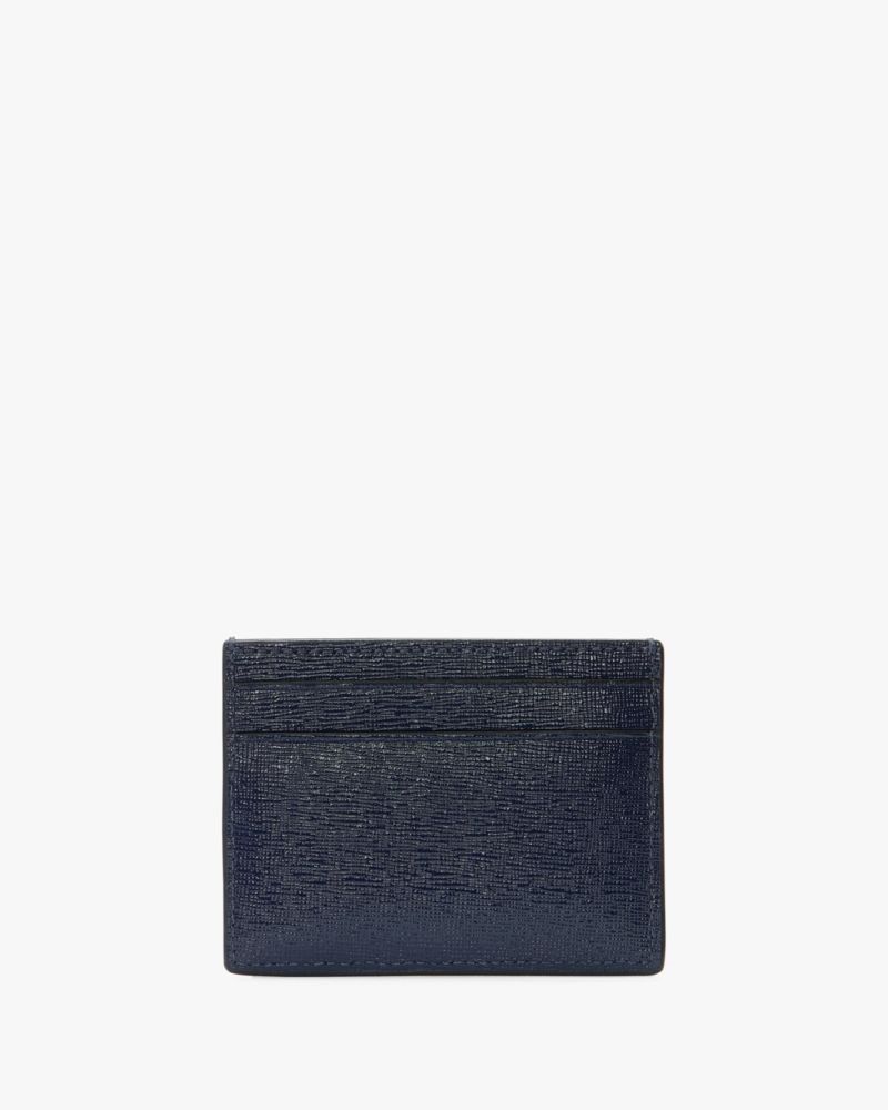 Kate Spade,Starlight Patent Saffiano Leather Cardholder,Navy Multi