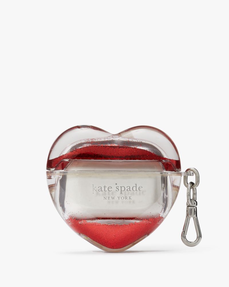 Kate Spade,Pitter Patter Liquid Glitter Airpod Pro Second Gen Case,Clear Multi