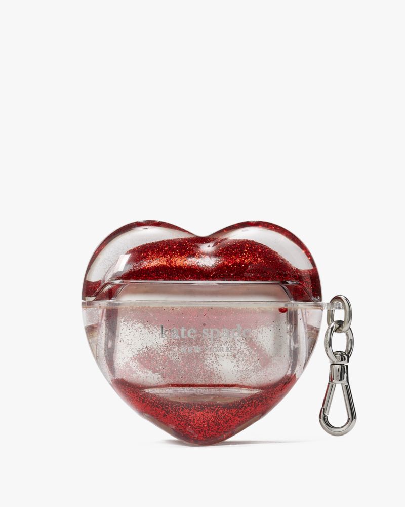 Kate Spade,Pitter Patter Liquid Glitter Airpod Pro Second Gen Case,Clear Multi