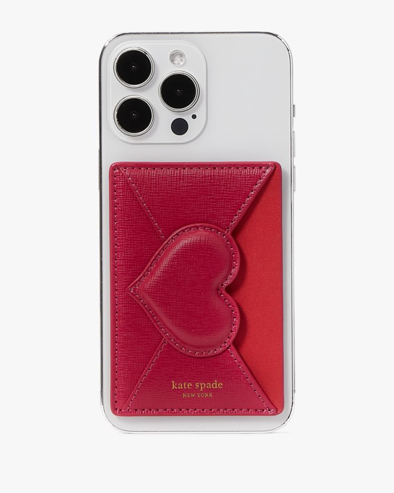 Kate Spade,Pitter Patter Sticker Pocket,Perfect Cherry Multi