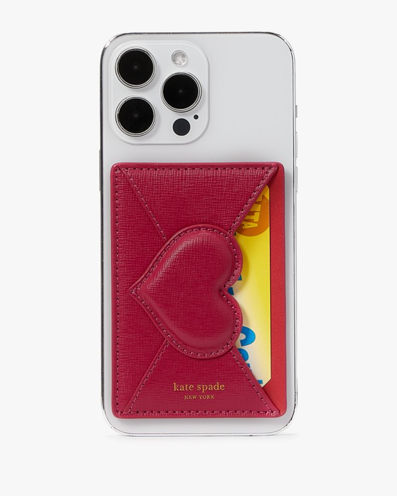 Kate Spade,Pitter Patter Sticker Pocket,Card Case,Logo,Word Embellishment,Novelty Embellishment,Casual,