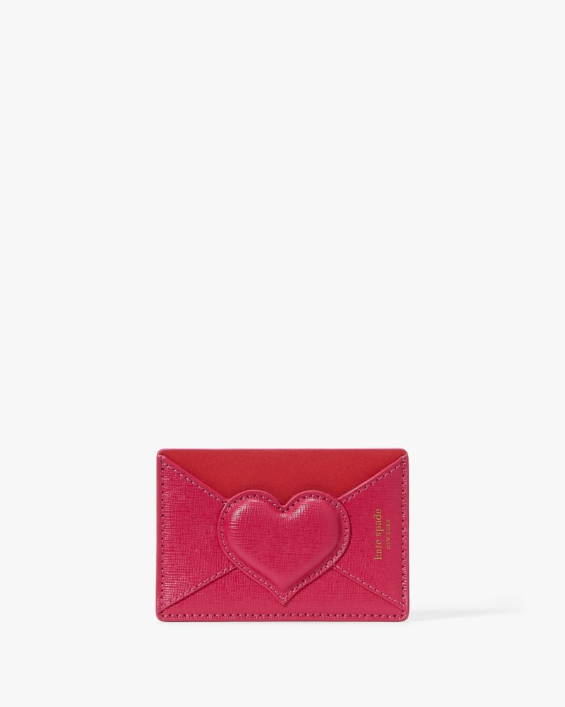 Kate Spade,Pitter Patter Sticker Pocket,Card Case,Logo,Word Embellishment,Novelty Embellishment,Casual,
