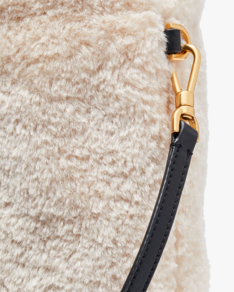 Kate Spade Eva Faux Shearling Bucket Phone Crossbody. 7