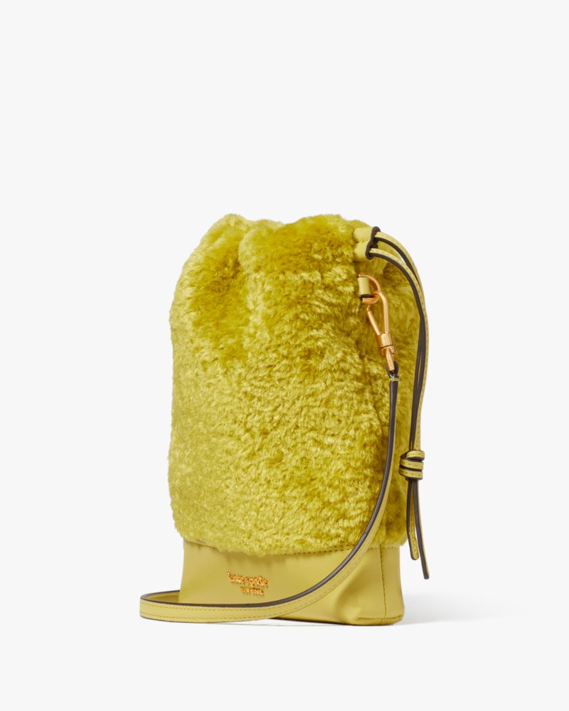 Kate Spade,Eva Faux Shearling Bucket Phone Crossbody,