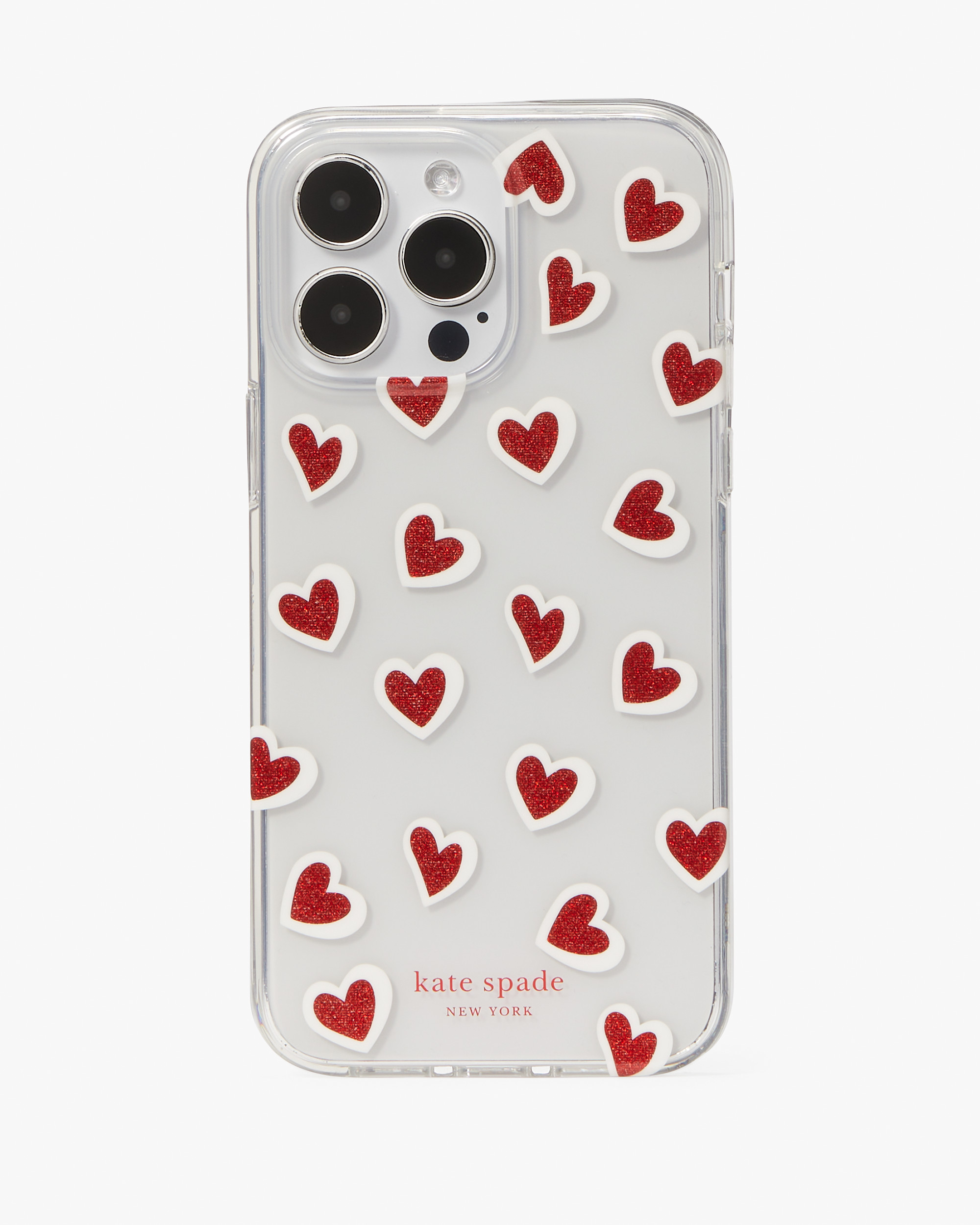 Kate Spade Hearts Glitter iPhone 14 Pro Max Case