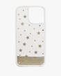 Kate Spade,Starlight Liquid Glitter iPhone 14 Pro Max Case,Clear Multi