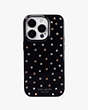 Kate Spade,Embellished iPhone 14 Pro Case,Black Multi
