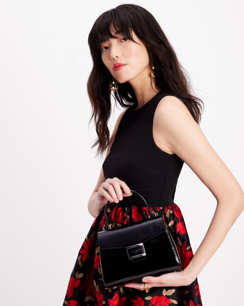 Katy Patent Leather Small Top-handle Bag