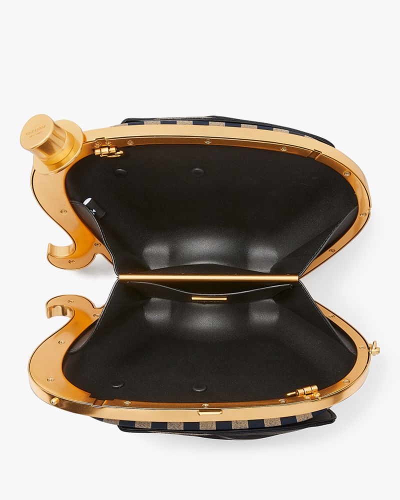 Ellie Striped 3d Elephant Metallic Clutch | Kate Spade New York