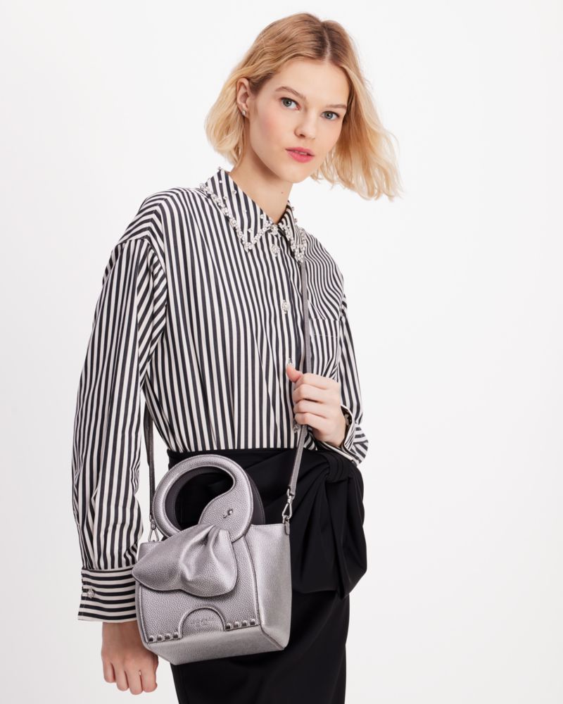 Ellie Metallic 3D Elephant Top-handle Bag