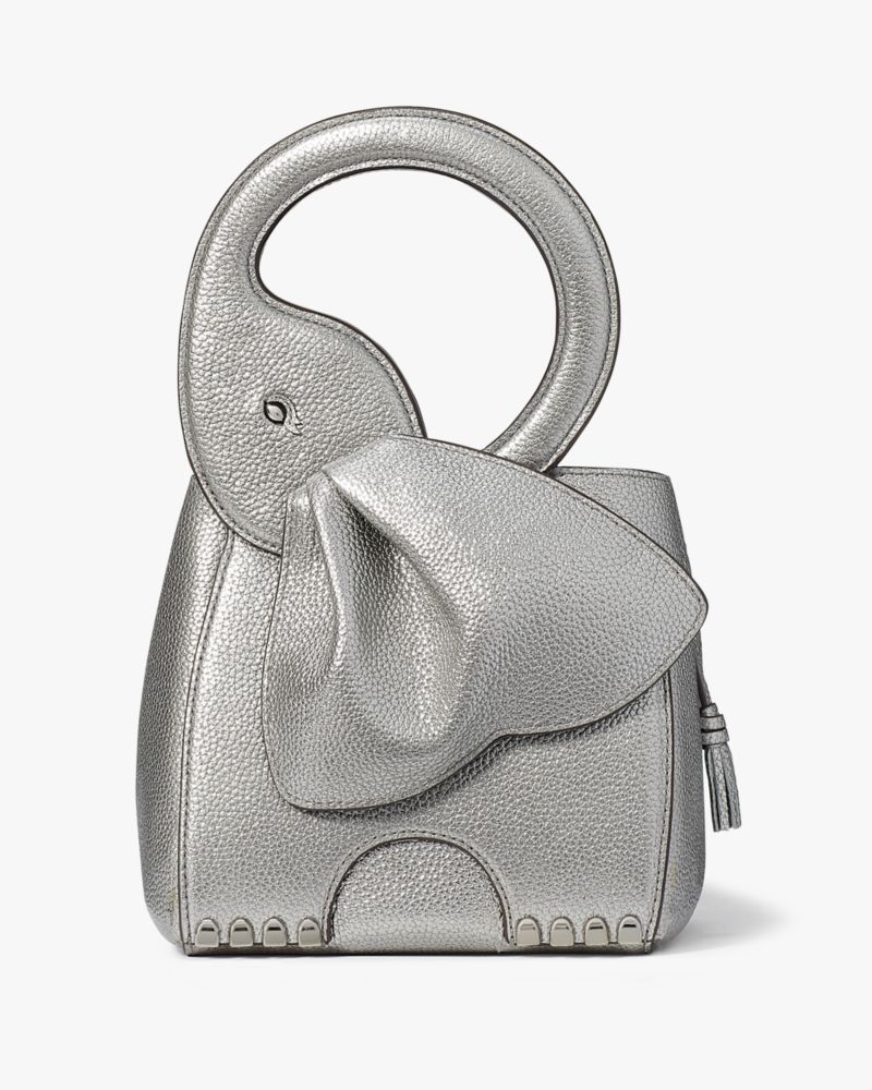 Kate Spade Ellie Metallic 3D Elephant Top-handle Bag. 6