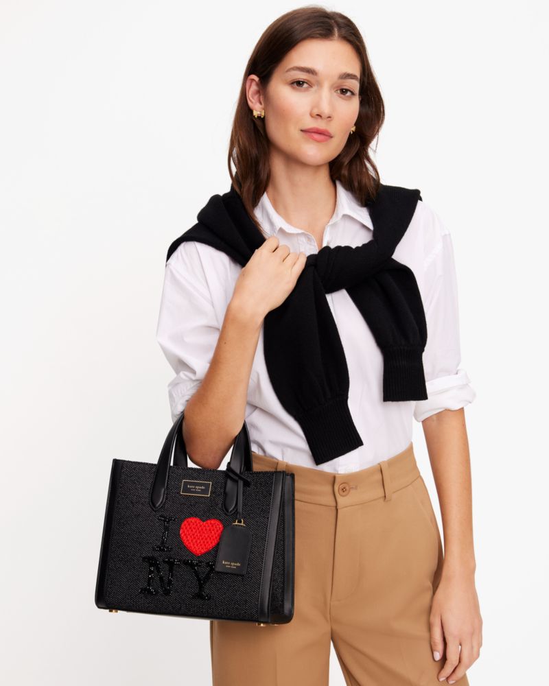 I Love Ny X Kate Spade New York Embellished Manhattan Small Tote