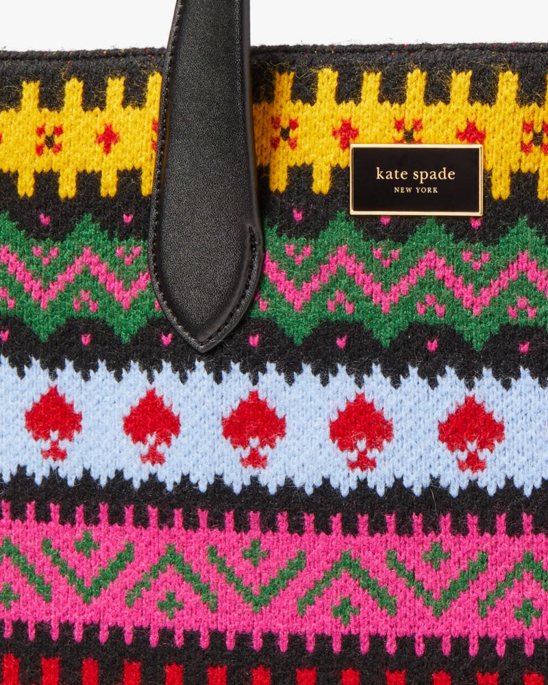 Manhattan Carnival Fair Isle Large Tote | Kate Spade New York