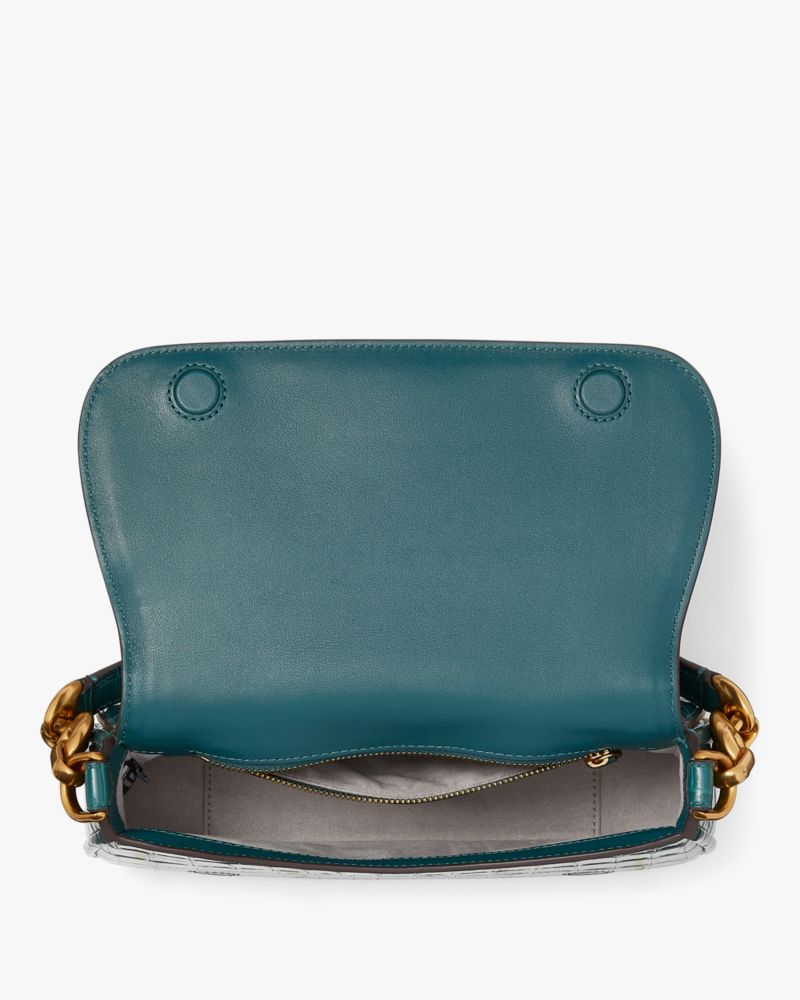 Kate Spade,Gramercy Croc-embossed Small Flap Shoulder Bag,