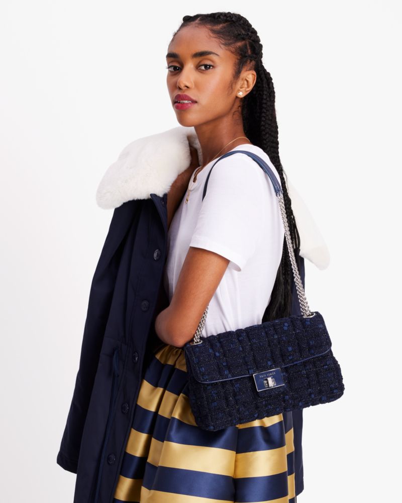Evelyn Tweed Medium Convertible Shoulder Bag | Kate Spade New York