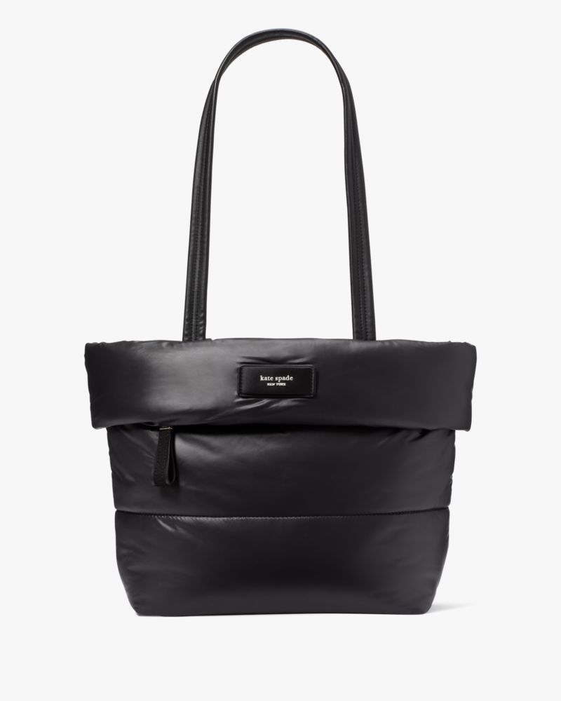 Kate Spade,Puffed Small Tote,Black