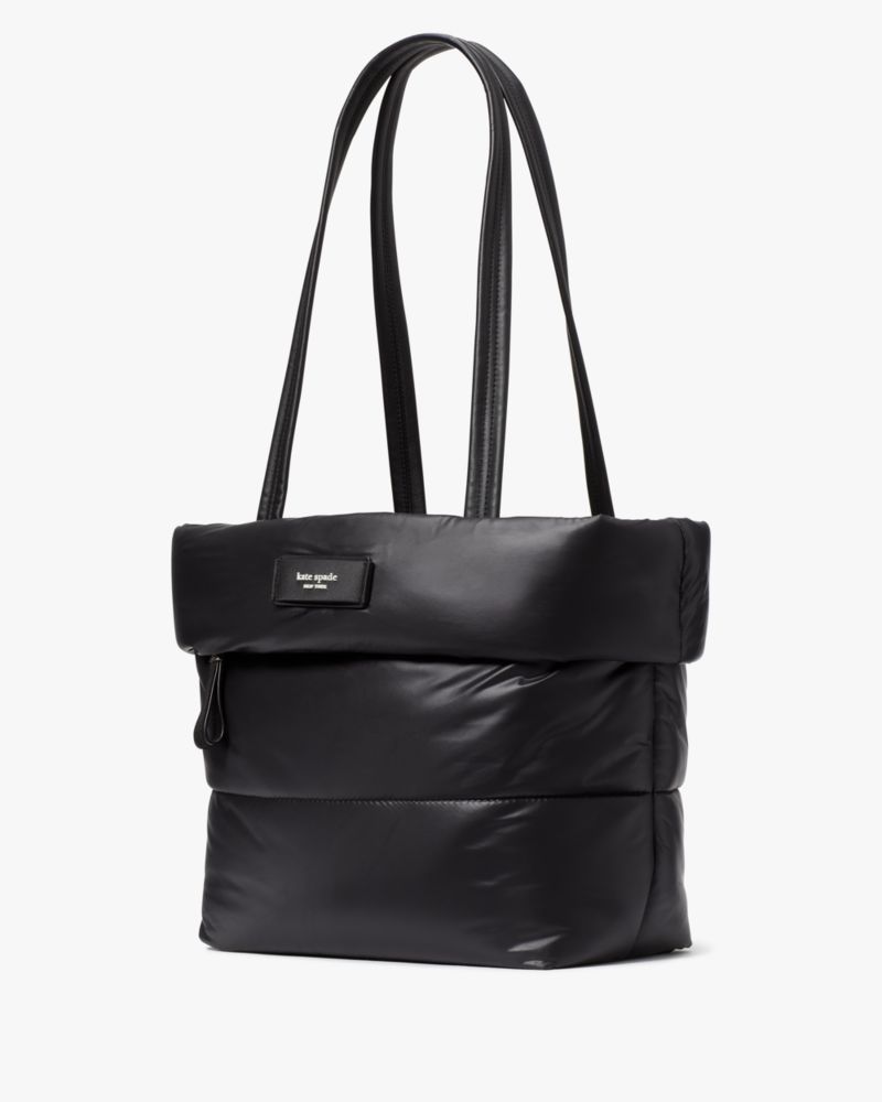 Kate Spade,Puffed Small Tote,Black