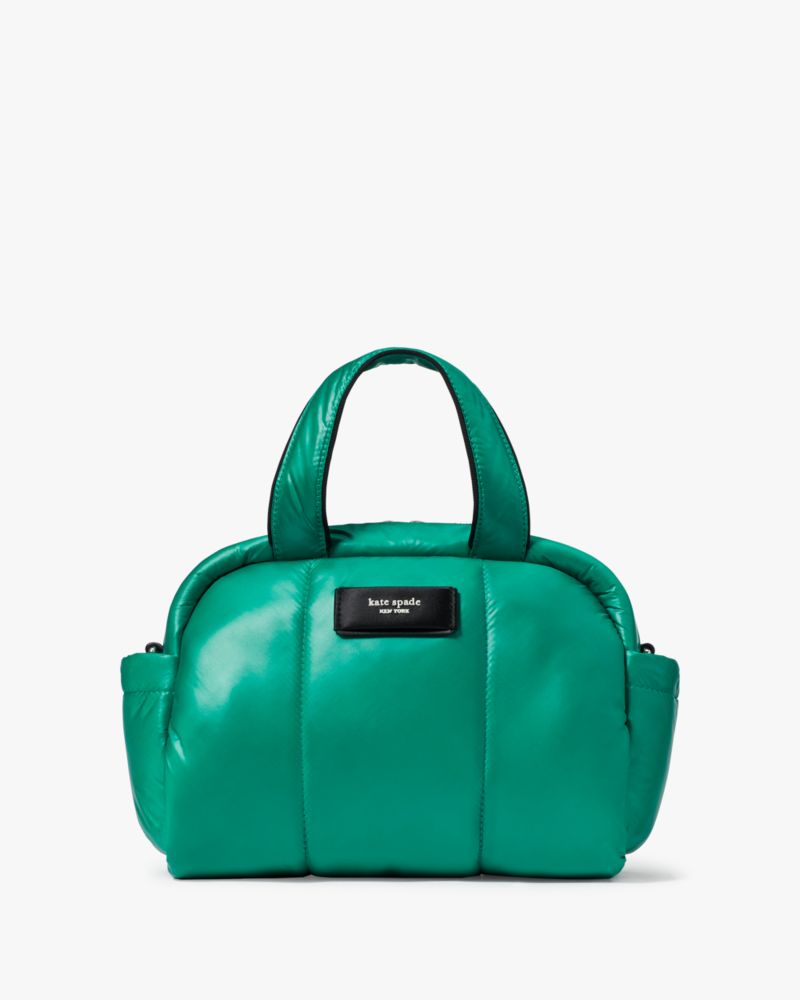 Kate Spade,パフド サッチェル,ハンドバッグ,ウィンターグリーン