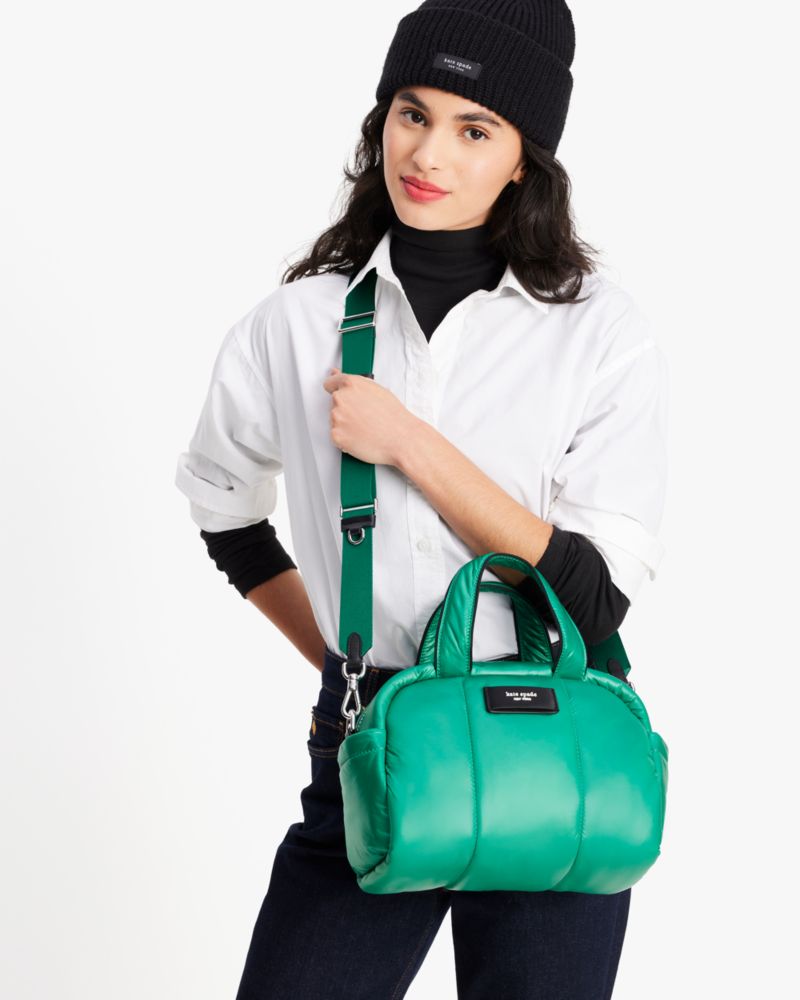 Kate Spade,Puffed Satchel,Wintergreen