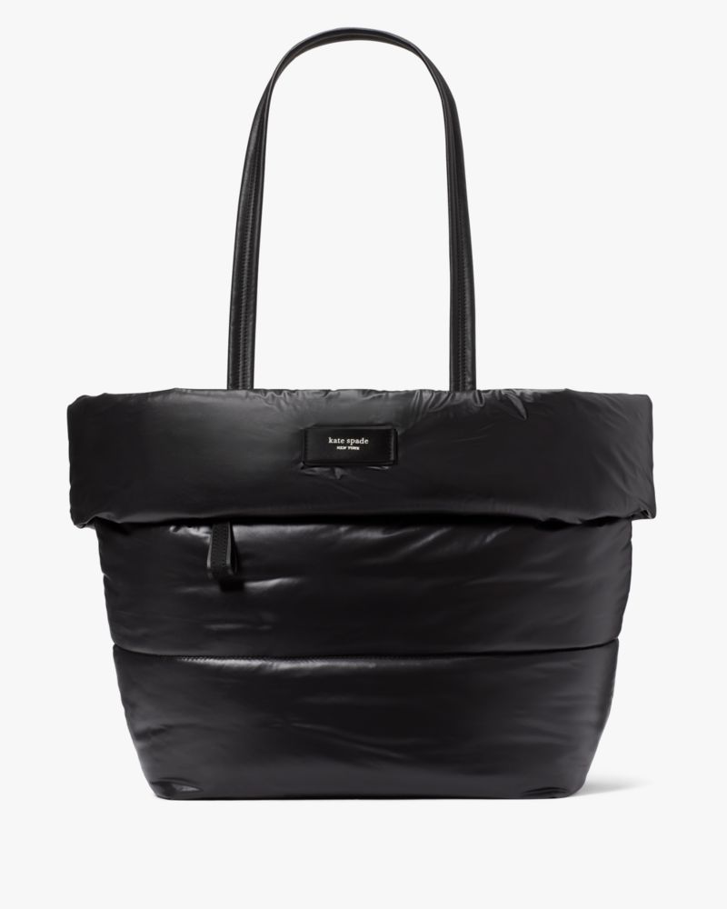 Kate Spade,Puffed Large Tote,Black