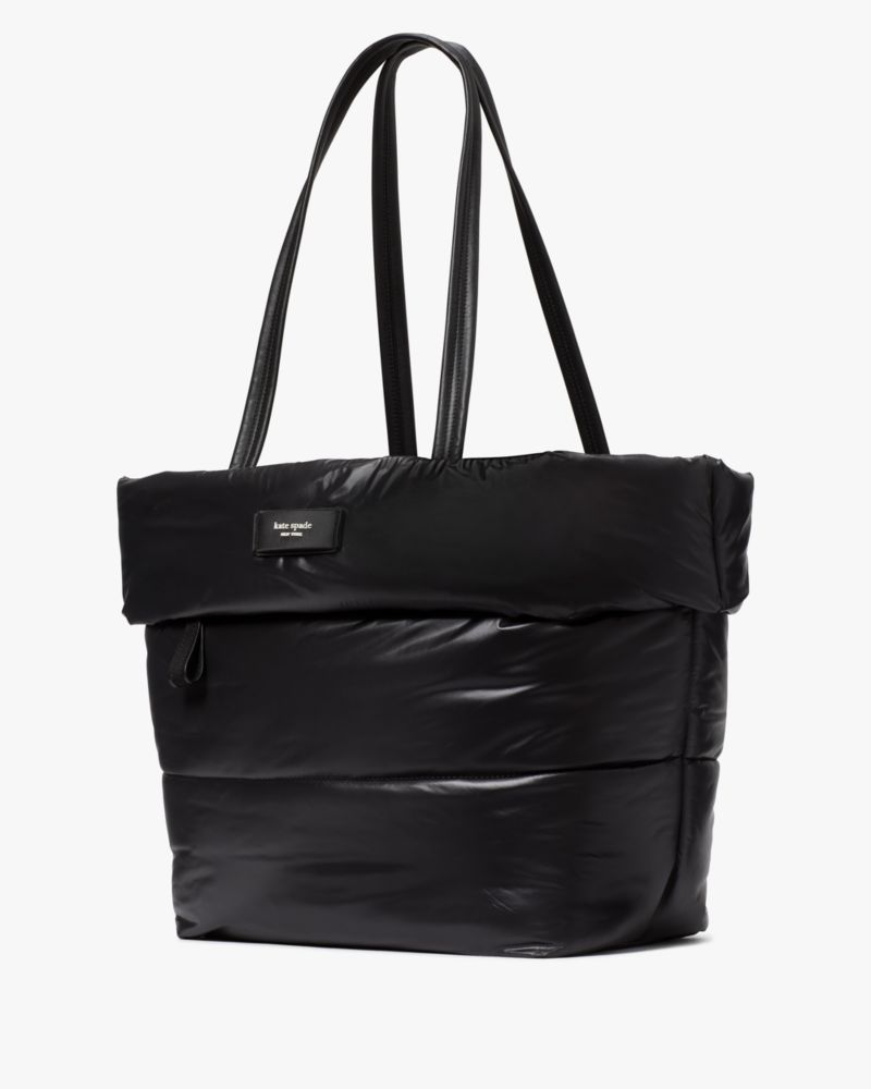 Kate Spade,Puffed Large Tote,Black